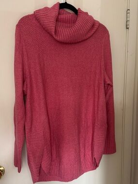 Addition Elle Pink Cowl Neck Sweater